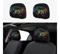 YYHHAOFA Car Headrest Cover 2 Pcs Protect Your Vehicle's Interior