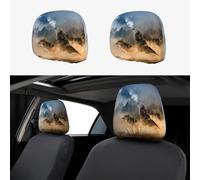 YYHHAOFA Car Headrest Cover 2 Pcs Protect Your Vehicle's Interior