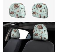 YYHHAOFA Car Headrest Cover 2 Pcs Protect Your Vehicle's Interior