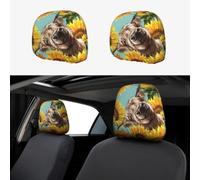 YYHHAOFA Car Headrest Cover 2 Pcs Protect Your Vehicle's Interior