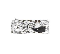 YYHHAOFA Cartoon Black White Sheep Prints Baby Bow Headband - Soft & Stretchy Newborn Accessory for Sweet Baby Photoshoots & Cute Outfits