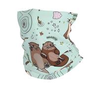 YYHHAOFA Cartoon Cute Otter Prints Active Head Wrap - Seamless, Quick-Drying Neck Gaiter for Outdoor Adventures & Stylish Everyday Wear