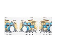 YYHHAOFA Cartoon Drummer Knock Pattern Extra Large Mouse pad Mousepad Computer Office Gaming Keyboard Thickened Version 12x31.5in