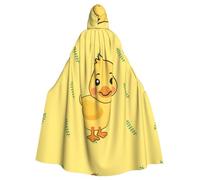 YYHHAOFA cartoon duck Prints Halloween Adult Hooded Cloak for Party Decoration Cosplay Costumes Stage Masquerade