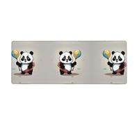 Yyhhaofa Cartoon Red Panda Printed Extra Large Mouse Pad, Computer Office Anti Slip Gaming Keyboard Thickened Version 12x31.5in
