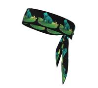 YYHHAOFA Chameleon Bear Printed Sports headscarf, sweat absorbing and breathable, motion headband, double-sided kerchief