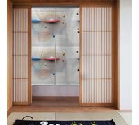 YYHHAOFA Chaos Theory Pattern Door curtain partition splicing privacy protection suitable for kitchen, bathroom, room 34x56in
