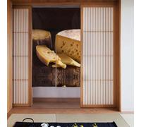 YYHHAOFA cheese Pattern Door curtain partition splicing privacy protection suitable for kitchen, bathroom, room 34x56in