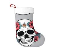 YYHHAOFA Christmas Decoration Stocking - erfect for Halloween, Parties, and Office Decor Flower Decorated Skull Pattern