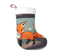 YYHHAOFA Christmas decorative Stocking socks Little fox Picture Soft, fluffy, and durable for Halloween, holiday gatherings, etc
