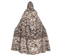 YYHHAOFA Classical pattern relief Prints Halloween Adult Hooded Cloak is a super large, comfortable, and durable cloak designed for adults