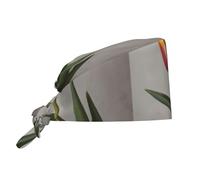 YYHHAOFA Cleaning Working Cap A Tulip Picture Chef Hat for Women & Men, Adjustable, Breathable Black