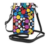 YYHHAOFA Color Fragments Pattern Small Leather Women'S Crossbody Flip Phone Bag, Waterproof And Durable