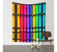 YYHHAOFA colored crayons Prints 60x51in Wall Tapestry - Durable Polyester Throw Blanket for Dorm Decor, Beach Picnics & Versatile Room Layering