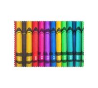 YYHHAOFA Colored Crayons Prints Placemats Set of 6 12x18in - Create Cozy Table Settings for Everyday Moments & Special Gatherings