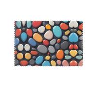 YYHHAOFA Colored Pebbles Prints Placemats Set of 6 12x18in - Create Cozy Table Settings for Everyday Moments & Special Gatherings