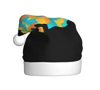 YYHHAOFA Colored small squares Pattern Christmas Hat for Adult Making It a Fun and Durable Gift for Men and Women