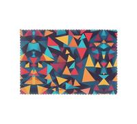 YYHHAOFA Colored Triangles Prints Placemats Set of 6 12x18in - Create Cozy Table Settings for Everyday Moments & Special Gatherings
