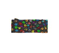 YYHHAOFA Colorful Dog Paw Print Black Prints Baby Bow Throw - Soft & Stretchy Nylon-Spandex Headband for Newborns 0-6 Months - Ideal Shower Gift