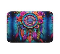 YYHHAOFA Colorful Dream Catching Network Printed Anti Slip and Thickened Floor mat Suitable for bathrooms, bedrooms, Washable Carpet Floor mats 16X24 in