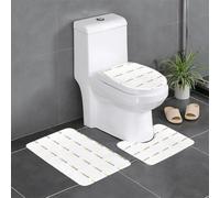 YYHHAOFA Colorful Gummy Bears Pattern Three Piece Set of Bathroom Floor mats, Bathroom Shower mats, Anti Slip Quick Drying