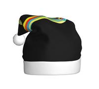 YYHHAOFA Colorful lines Pattern Christmas Hat for Adult Making It a Fun and Durable Gift for Men and Women