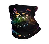 YYHHAOFA Colorful Music Notes Prints Multifunctional Sport Headband - Seamless, Breathable, Quick-Dry Throw for Hiking, Biking & Travel