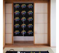 YYHHAOFA Colorful Petals Fragments Pattern Door Curtain, Bathroom, Half Covered, Two partition Curtains 34x56in