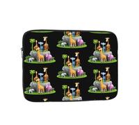 YYHHAOFA Colorful Zoo Picture Portable Laptop Sleeve Case - Shockproof Portable Laptop Sleeve Bag 12 inch for Men and Women Business Travel, Office Daily Use