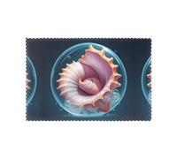YYHHAOFA Conch in The Bubble Prints Placemats Set of 6 12x18in - Create Cozy Table Settings for Everyday Moments & Special Gatherings