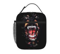 YYHHAOFA Cool Rottweiler Dog Art Prints Portable Handheld Insulated Lunch Bag Suitable for Students to Work and Travel