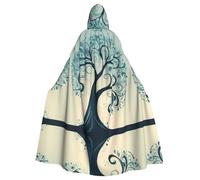 YYHHAOFA Cool Swirl Tree Printed Halloween Adult Hooded Cloak is a super large, comfortable, and durable cloak