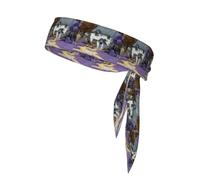 YYHHAOFA Cottage in Lavender Printed Sports headscarf, sweat absorbing and breathable, motion headband, double-sided kerchief