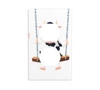 YYHHAOFA Cow on The Swing Printed Double Socket Wall Panel Decorative is Durable and Suitable for Socket Light Switch Accessories 4.5x2.76in