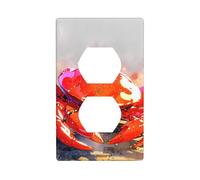 YYHHAOFA Crabs on The Beach Printed Double Socket Wall Panel Decorative is Durable and Suitable for Socket Light Switch Accessories 4.5x2.76in