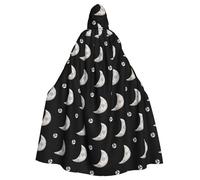 YYHHAOFA Crane On The Moon Printing Halloween Adult Hooded Cape Cloak No Zipper, Comfortable For Costume Parties