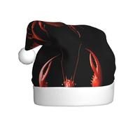 YYHHAOFA Crayfish with big tongs Pattern Christmas Hat for Adult Making It a Fun and Durable Gift for Men and Women