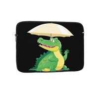 YYHHAOFA Crocodile Under The Parasol Picture Portable Laptop Sleeve Case - Shockproof Portable Laptop Sleeve Bag 17 inch for Men and Women Business Travel, Office Daily Use