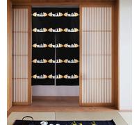 YYHHAOFA Croissant That says Hello Pattern Door Curtain, Bathroom, Half Covered, Two partition Curtains 34x56in