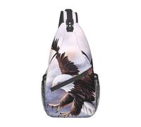 YYHHAOFA Cross chest bag diagonally bald eagle Prints Suitable For Men And Women outdoor hiking Daily travel Long and short trips