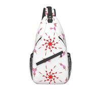YYHHAOFA Cross chest bag diagonally The budding and turning flower Prints Suitable For Men And Women outdoor hiking Work Daily travel trips