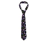 YYHHAOFA Crystal Morning Glory Picture Men's Necktie for Business, Daily Wear, Work, Birthdays, Weddings, Parties, Banquets Easy Care 57X3.1 In