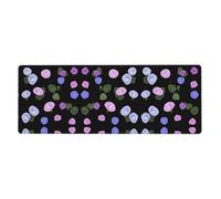 Yyhhaofa Crystal Morning Glory Printed Extra Large Mouse Pad, Computer Office Anti Slip Gaming Keyboard Thickened Version 12x31.5in