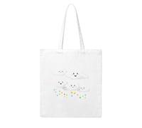 YYHHAOFA Cute and funny white clouds Prints Woman Canvas Tote Bag Strong and durable for traveling, shopping, Daily One Size