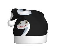 YYHHAOFA Cute big-eyed little white snake Pattern Christmas Hat for Adult Making It a Fun and Durable Gift for Men and Women
