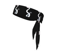 YYHHAOFA Cute big-eyed little white snake Picture Sports headscarf, sweat absorbing and breathable, motion headband, double-sided kerchief