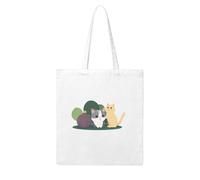YYHHAOFA Cute cat and fig Prints Woman Canvas Tote Bag Strong and durable for traveling, shopping, Daily One Size