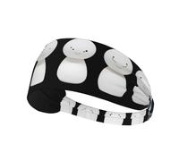 YYHHAOFA Cute Ceramic Figurines Pattern Sports Headband for Women Sweat Proof Bandeau Summer Elastic Band
