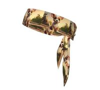YYHHAOFA Cute Chihuahua Picture Sports Headscarf, Casual Headband, Elastic, Sweat Absorbing, Adjustable, Anti Slip