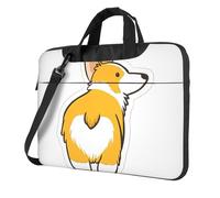 YYHHAOFA cute corgi butt Prints Ultra-thin portable shoulder laptop bag 15.6 inch Stylish and Protective Super soft lining